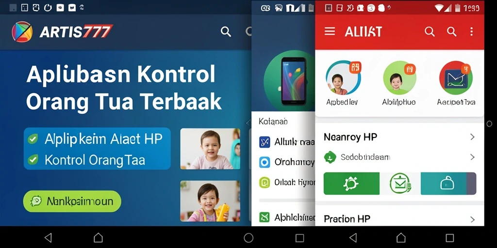 Antarmuka utama ARTIS777 menampilkan kontrol orang tua yang sederhana dan efisien.