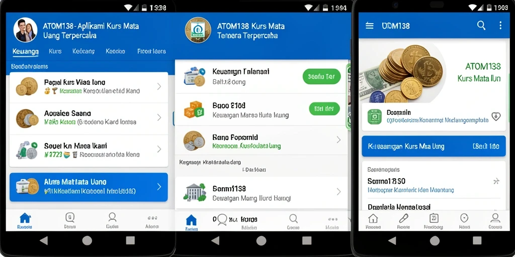 Antarmuka ATOM138 yang menarik dan informatif untuk kurs mata uang.