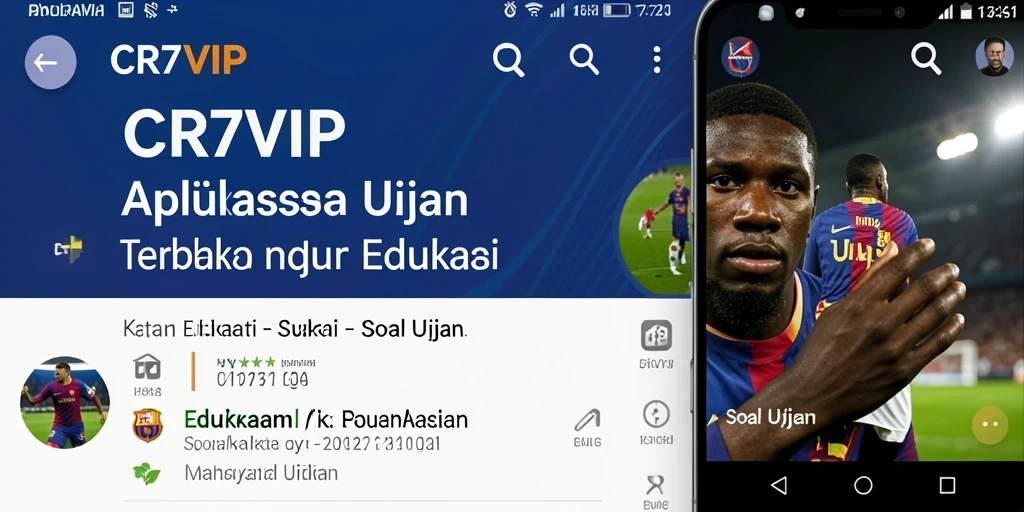 Antarmuka aplikasi CR7VIP yang intuitif dan menarik untuk belajar soal ujian.