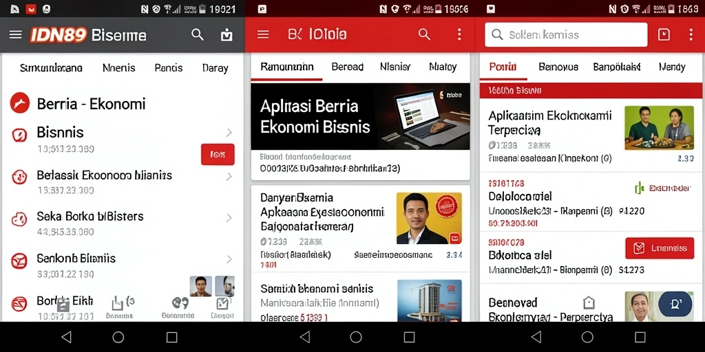 Antarmuka aplikasi IDN89 yang informatif dan menarik.