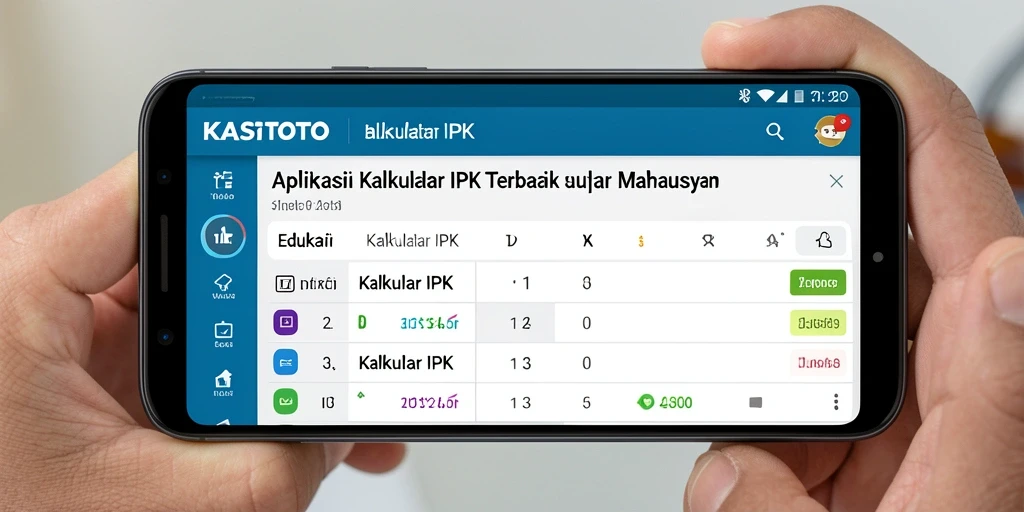 Tampilan antarmuka KASTOTO yang modern untuk Kalkulator IPK.