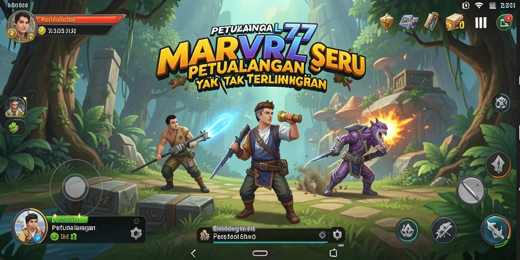 Tampilan antarmuka game Petualangan yang menarik dan interaktif.