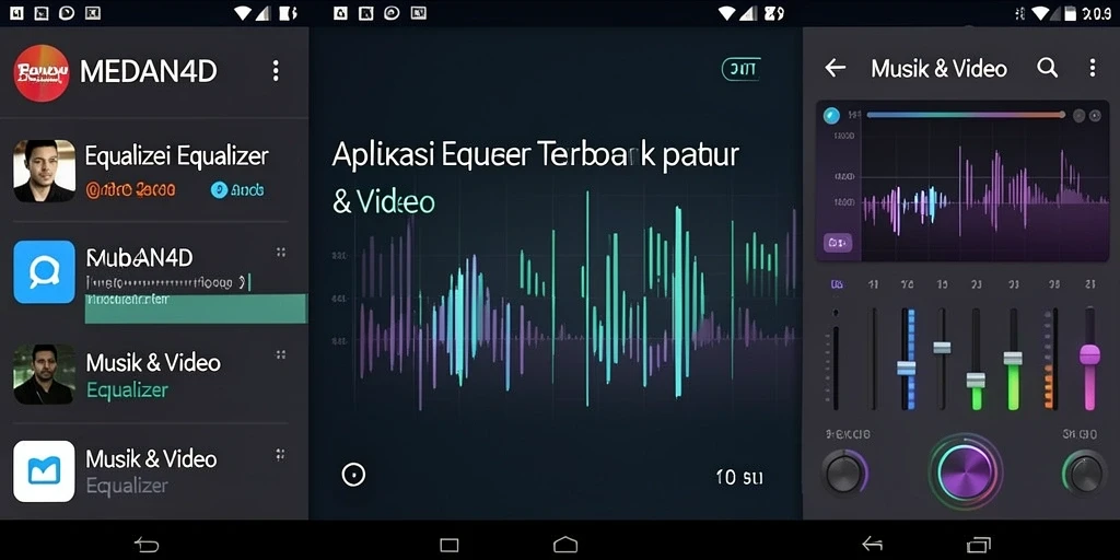 Antarmuka MEDAN4D yang menunjukkan pengaturan Equalizer dengan jelas.
