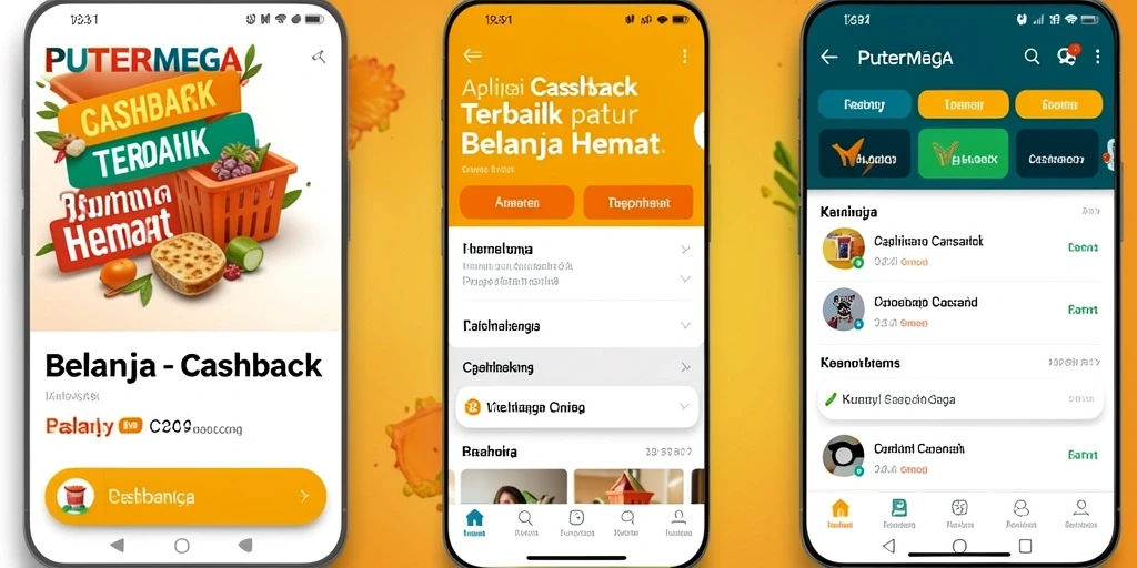 Tampilan antarmuka PUTERMEGA yang menarik dan fungsional untuk cashback.