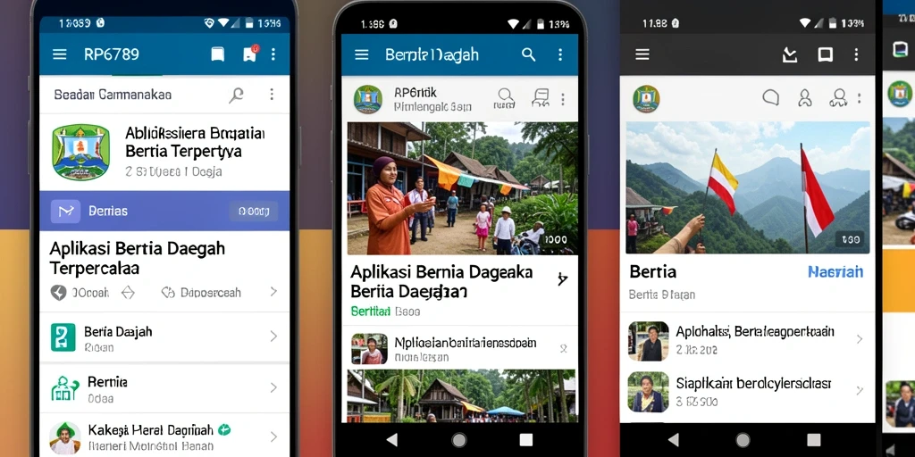 Tampilan antarmuka RP6789 yang menampilkan berita daerah terkini.