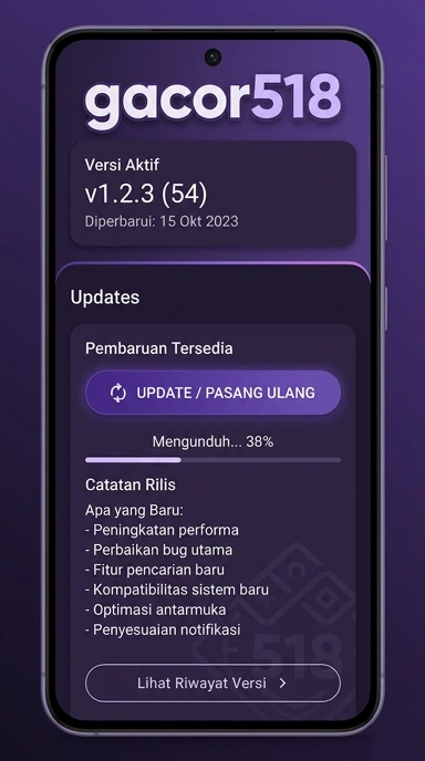 Riwayat Versi Gacor518 untuk Pengguna Android